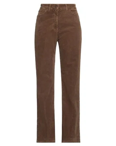 The Seafarer Woman Pants Brown Size 30 Cotton, Elastane