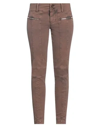 The Seafarer Woman Pants Brown Size 6 Cotton, Elastane