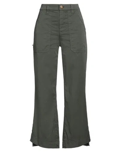 The Seafarer Woman Pants Dark Green Size 4 Cotton, Elastane