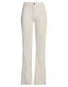 The Seafarer Woman Pants Ivory Size 30 Cotton, Elastane In White