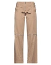 The Seafarer Woman Pants Khaki Size 6 Cotton, Linen In Beige