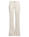 The Seafarer Woman Pants Light Grey Size 29 Cotton, Elastane