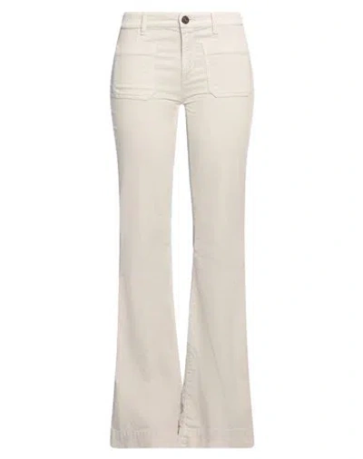 The Seafarer Woman Pants Light Grey Size 29 Cotton, Elastane In Grey