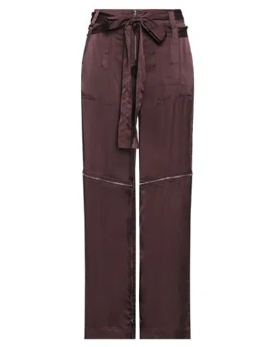 The Seafarer Woman Pants Plum Size 8 Cotton In Purple