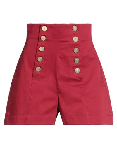 The Seafarer Woman Shorts & Bermuda Shorts Red Size 4 Cotton, Elastane