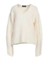 The Seafarer Woman Sweater Ivory Size Xs Alpaca Wool, Virgin Wool, Polyamide In White