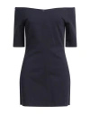 The Seafarer Woman Mini Dress Navy Size L Viscose, Polyamide, Elastane In Navy Blue