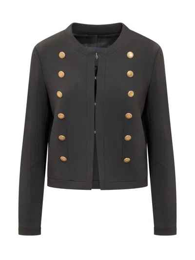 The Seafarer Wool Blend Jacket In Black