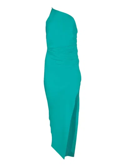 The Sei Asymmetric Gathered Dress In Blue