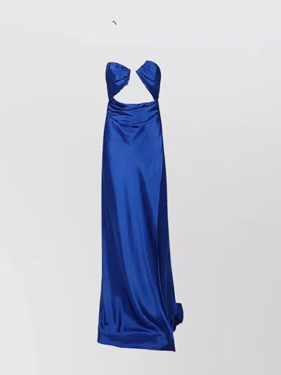 The Sei Asymmetric Silk Dress Criss-cross Back In Black