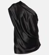 The Sei Asymmetric Silk Top In Schwarz