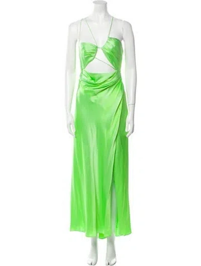 Pre-owned The Sei Asymmetrical Long Dress In Green
