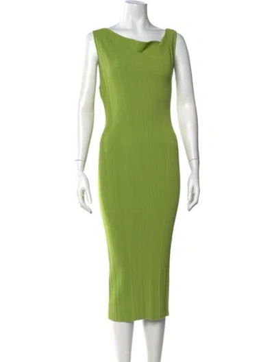 Pre-owned The Sei Asymmetrical Midi Length Dress W/ Tags In Green