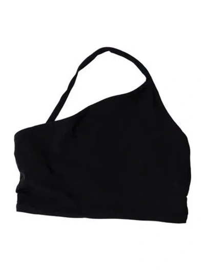 Pre-owned The Sei Asymmetrical Sleeveless Crop Top In Black