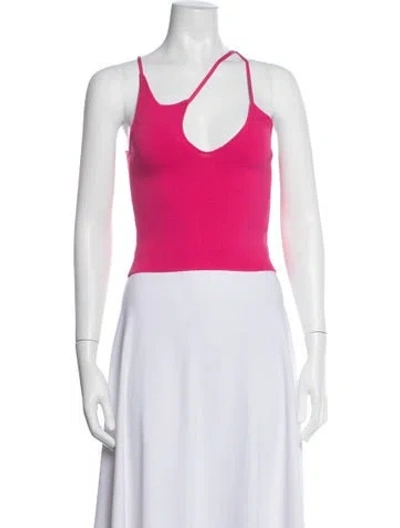 Pre-owned The Sei Asymmetrical Sleeveless Crop Top W/ Tags In Pink