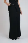 The Sei Bias Maxi Skirt In Black Crepe