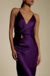 The Sei Cami Twist Top In Eggplant