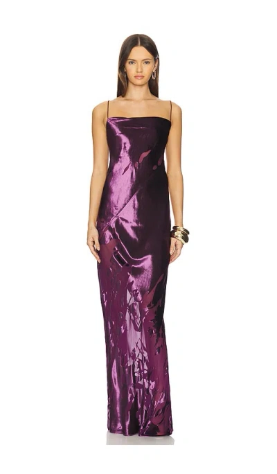 The Sei Cowl Bias Gown In Purple