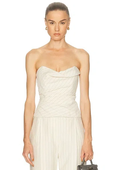 The Sei Cowl Bustier In White