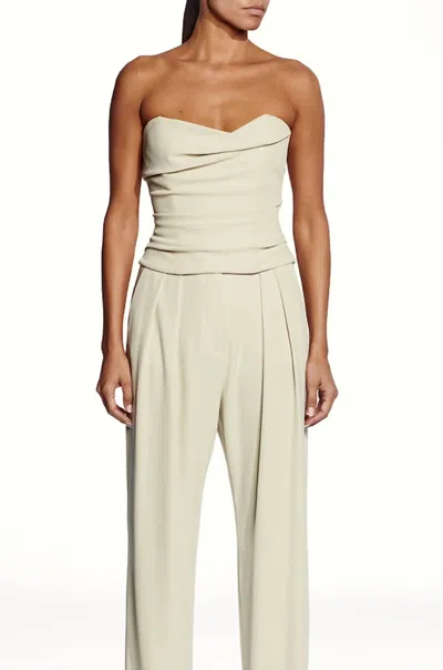 The Sei Cowl Bustier Top In Oyster In Neutral
