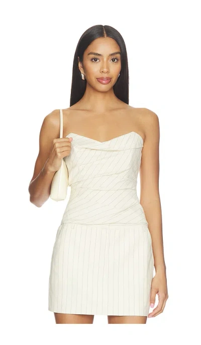The Sei Cowl Bustier In White