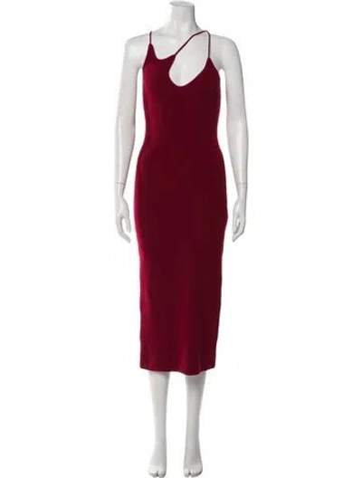 Pre-owned The Sei Cowl Neck Long Dress In Red