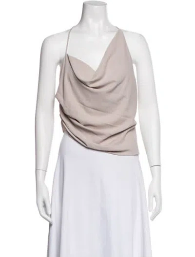 Pre-owned The Sei Cowl Neck Sleeveless Top In White