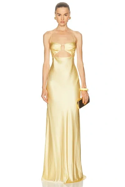 The Sei Cut Out Bias Gown In Yellow