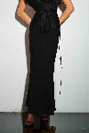The Sei Diaphanous Skirt In Black In Black