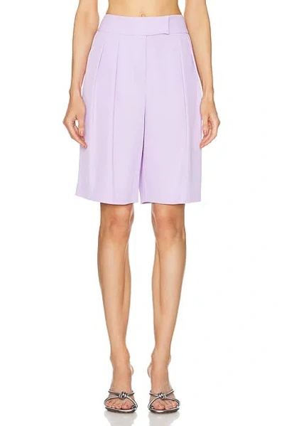 The Sei Double Pleat Short In Icy Lilac