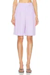 The Sei Double Pleat Shorts In Icy Lilac In Pink