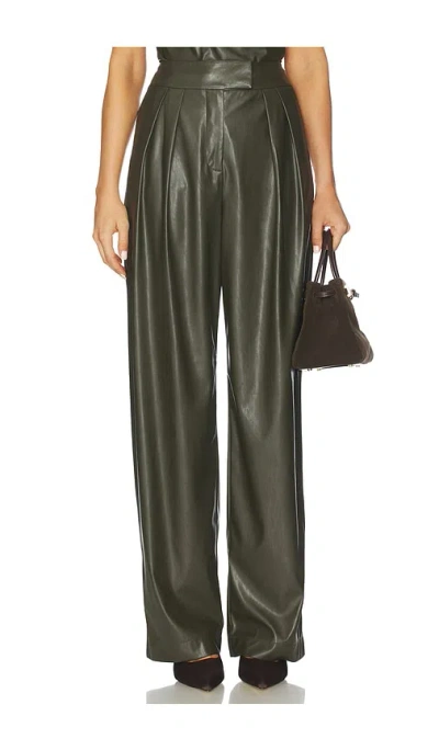 The Sei Double Pleat Trouser In Brown