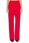 The Sei Double Pleat Trouser In Red