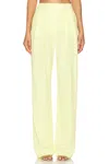The Sei Double Pleated Crepe Trousers In Limoncello In Neutral