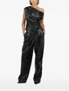 The Sei Draped One-shoulder Top In Black