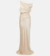 The Sei Draped Silk Satin Gown