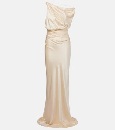 The Sei Draped Silk Satin Gown