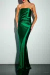 The Sei Strapless Silk Maxi Dress