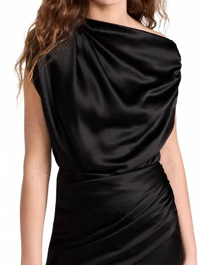 The Sei Draped Top In Black