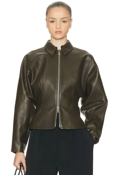 THE SEI FITTED LEATHER JACKET
