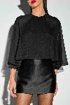 The Sei Flutter Top In Black