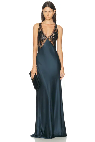 The Sei For Fwrd Lace Bodice Gown In Blue