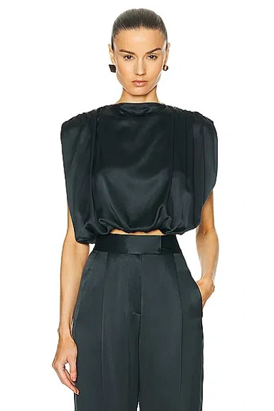 The Sei Gathered Shoulder Top In Ink