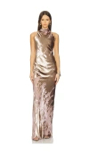 The Sei Halter Bias Gown In Brown