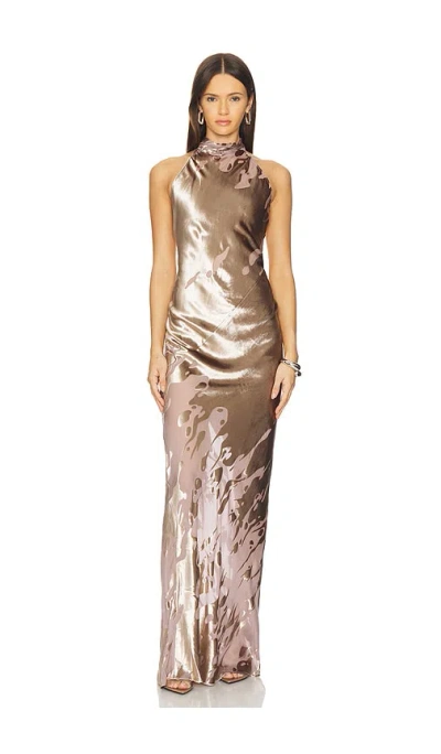 The Sei Halter Bias Gown In Brown