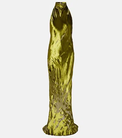 The Sei Halterneck Gown In Green