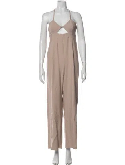 Pre-owned The Sei Halterneck Jumpsuit In Neutrals