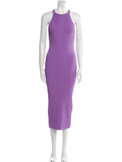 Pre-owned The Sei Halterneck Long Dress In Purple
