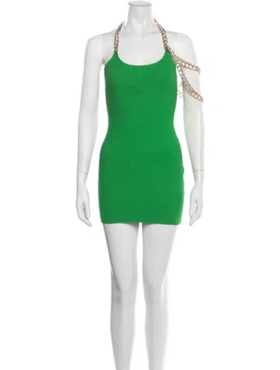 Pre-owned The Sei Halterneck Mini Dress In Green