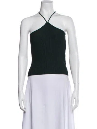 Pre-owned The Sei Halterneck Sleeveless Top In Green